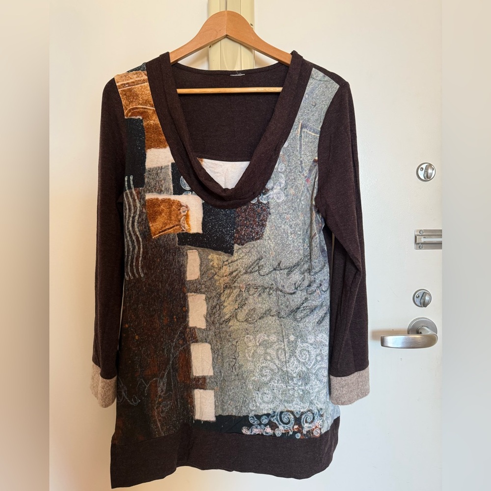 Artistic Patchwork Sweater - image 1